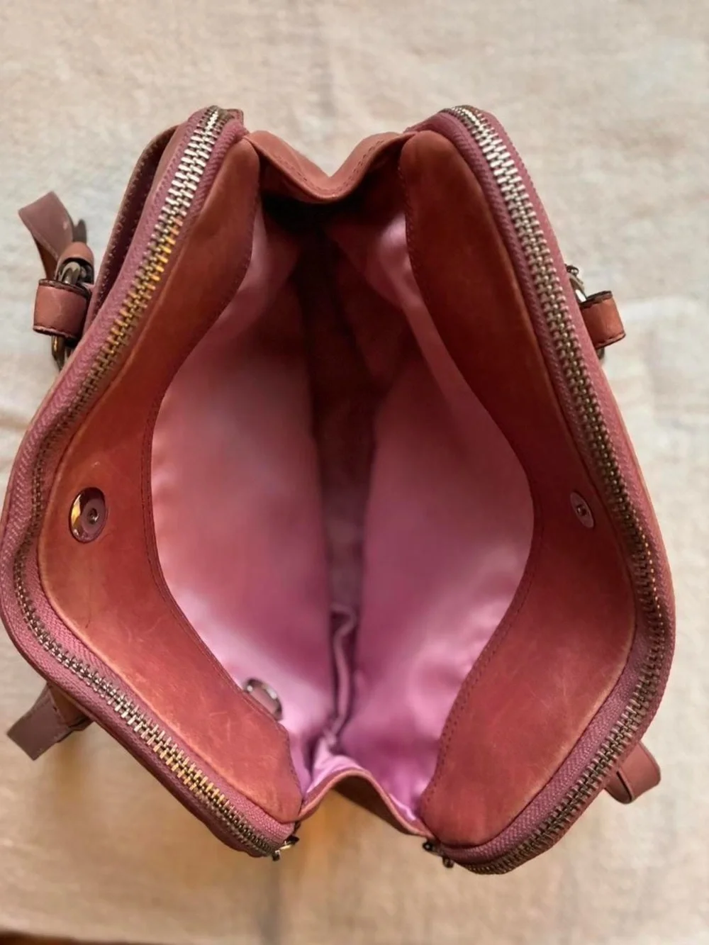 Coach Pink Leather Shoulder Bag